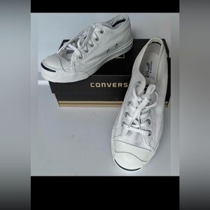 Converse Jack Purcell Sneakers Canvas low top in white color Size Youth 2